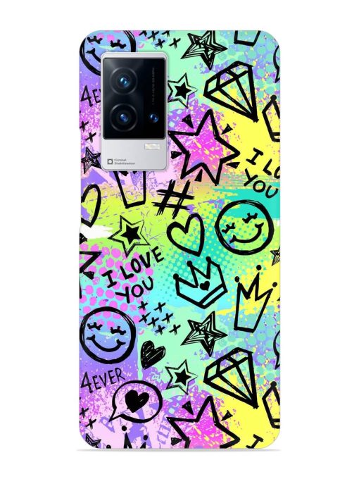 Bright Seamless Pattern Snap Case for Iqoo 8