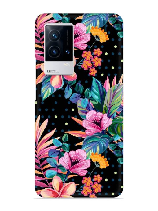 Seamless Floral Pattern Snap Case for Iqoo 8 Zapvi