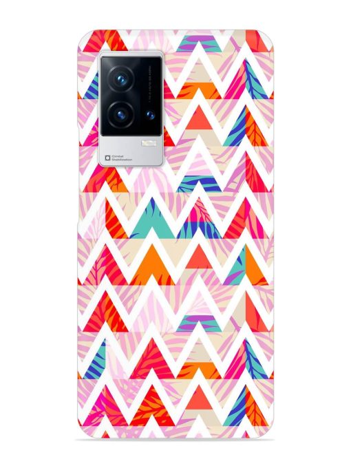 Abstract Triangle Background Snap Case for Iqoo 8 Zapvi