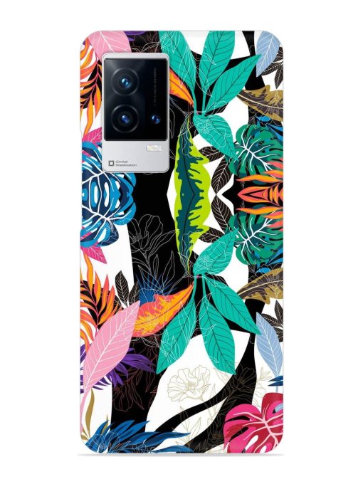 Floral Pattern Bright Snap Case for Iqoo 8