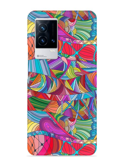 Seamless Patterns Hand Drawn Snap Case for Iqoo 8 Zapvi