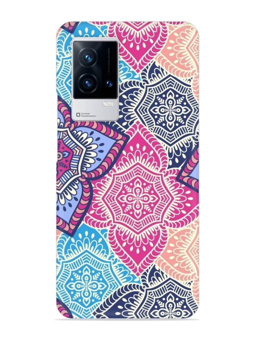 Ethnic Floral Seamless Snap Case for Iqoo 8 Zapvi