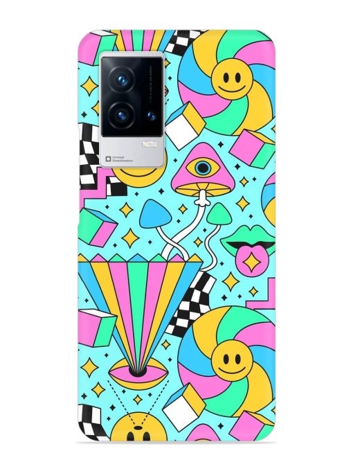 Trippy Rainbow 60S Snap Case for Iqoo 8 Zapvi