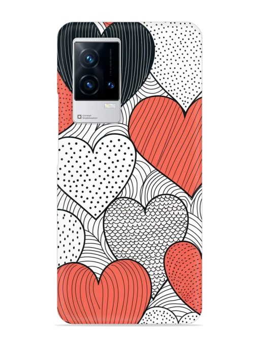 Girly Heart Seamless Snap Case for Iqoo 8 Zapvi