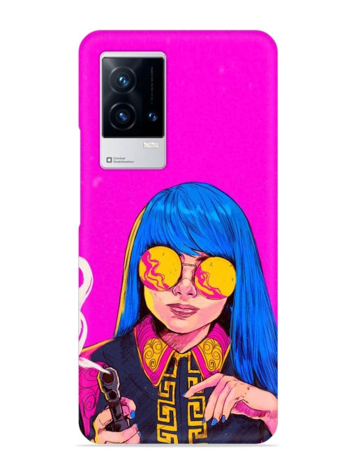 Aesthetic Anime Girl Snap Case for Iqoo 8 Zapvi