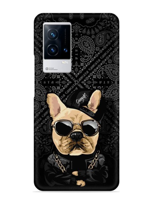 Gangsta Cool Sunglasses Dog Snap Case for Iqoo 8 Zapvi