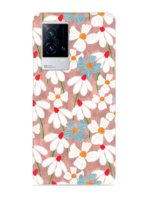 Abstract Petal Flowers Snap Case for Iqoo 9 (5G) Zapvi