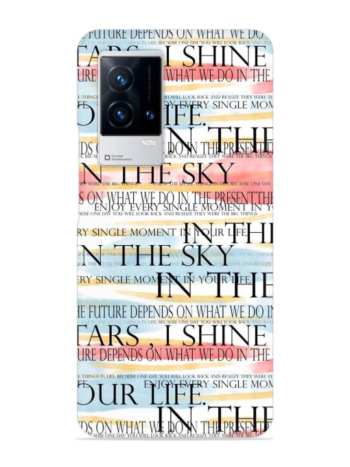 Seamless Slogans Pattern Snap Case for Iqoo 9 (5G)