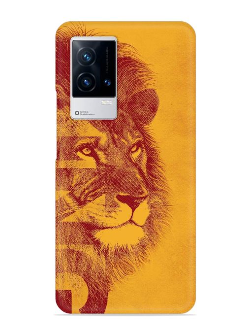 Gold Lion Crown Art Snap Case for Iqoo 9 (5G) Zapvi