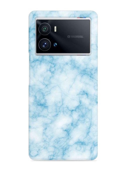 Blue White Natural Marble Snap Case for Iqoo 9 Pro Zapvi