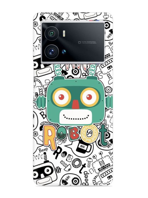 Robot Modern Seamless Pattern Snap Case for Iqoo 9 Pro