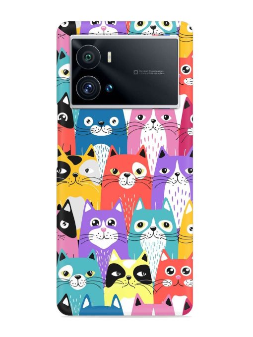 Funny Cartoon Cats Snap Case for Iqoo 9 Pro Zapvi