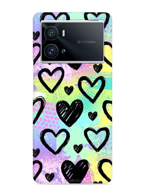 Bright Pattern Hearts Snap Case for Iqoo 9 Pro Zapvi