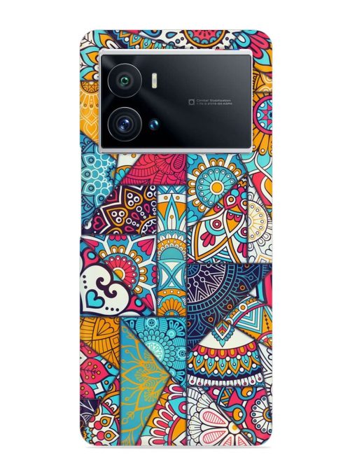 Patchwork Pattern Vintage Snap Case for Iqoo 9 Pro