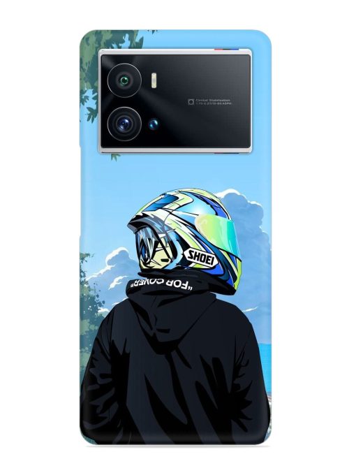 Rider With Helmet Snap Case for Iqoo 9 Pro