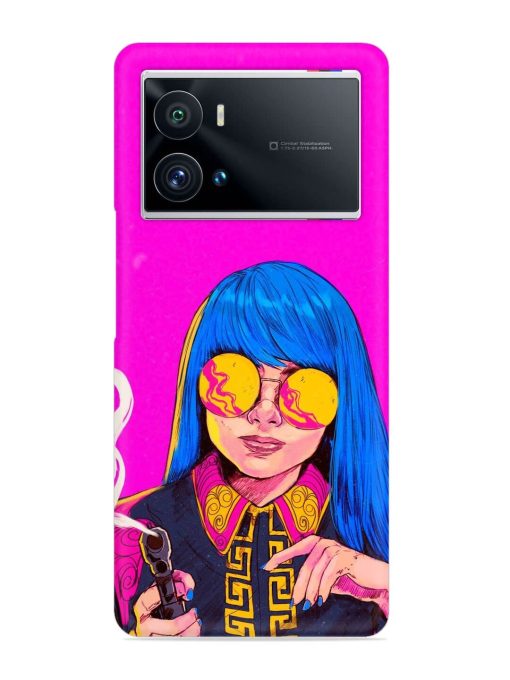 Aesthetic Anime Girl Snap Case for Iqoo 9 Pro