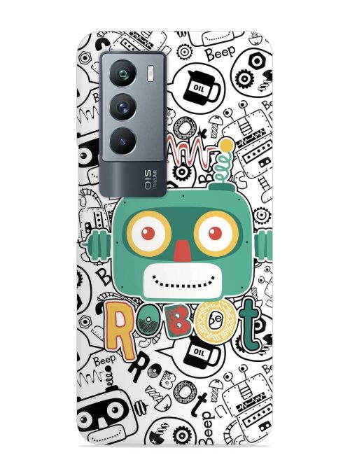 Robot Modern Seamless Pattern Snap Case for Iqoo 9 Se (5G) Zapvi