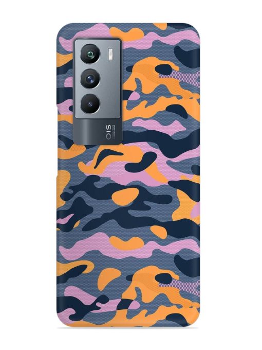 Camouflage Army Military English Orange Art Snap Case for Iqoo 9 Se (5G) Zapvi