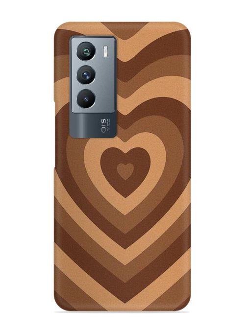 Brown Heart Snap Case for Iqoo 9 Se (5G) Zapvi