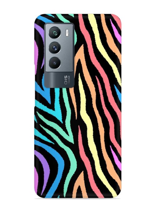 Colorful Abstract Zebra Snap Case for Iqoo 9 Se (5G) Zapvi