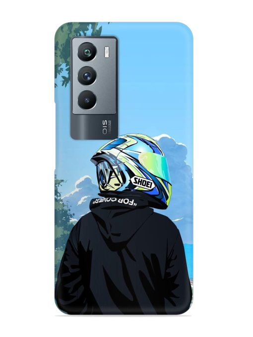 Rider With Helmet Snap Case for Iqoo 9 Se (5G) Zapvi