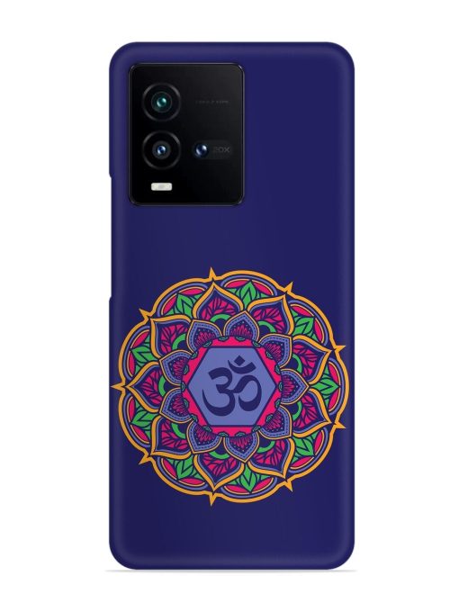 Om Mandala Art Blue Snap Case for Iqoo 9T (5G) Zapvi