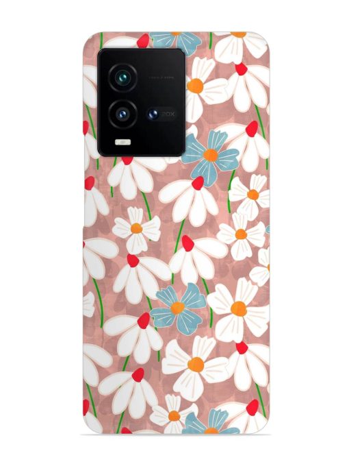 Abstract Petal Flowers Snap Case for Iqoo 9T (5G) Zapvi