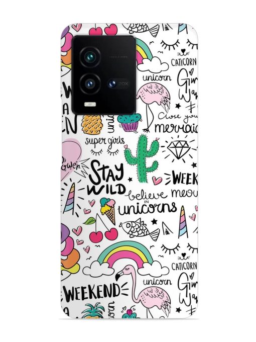 Unicorn Ice Cream Snap Case for Iqoo 9T (5G) Zapvi