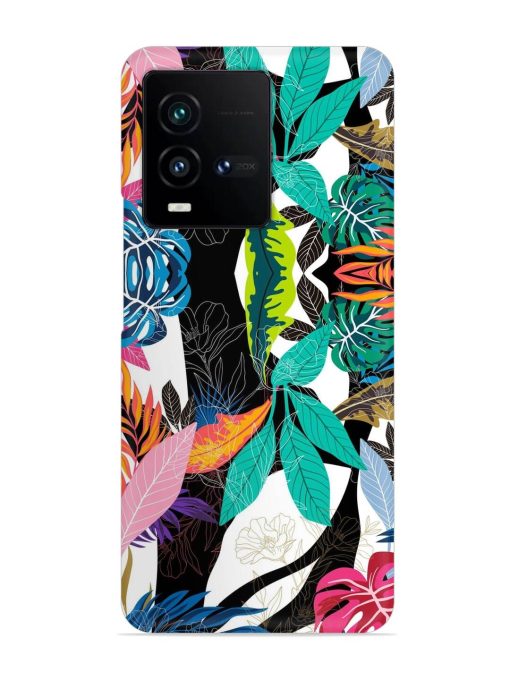 Floral Pattern Bright Snap Case for Iqoo 9T (5G) Zapvi