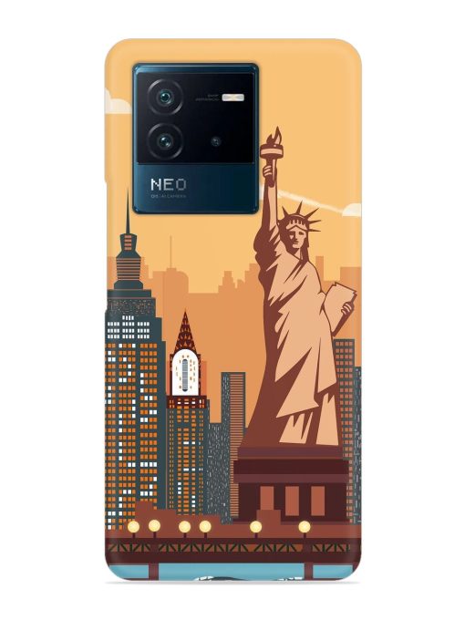 New York Statue Of Liberty Architectural Scenery Snap Case for Iqoo Neo 6 (5G) Zapvi