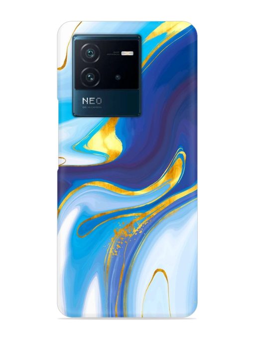 Watercolor Background With Golden Foil Snap Case for Iqoo Neo 6 (5G) Zapvi