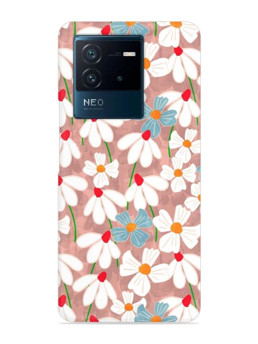 Abstract Petal Flowers Snap Case for Iqoo Neo 6 (5G) Zapvi