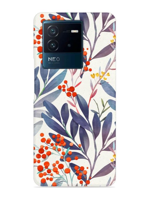 Seamless Floral Pattern Snap Case for Iqoo Neo 6 (5G) Zapvi