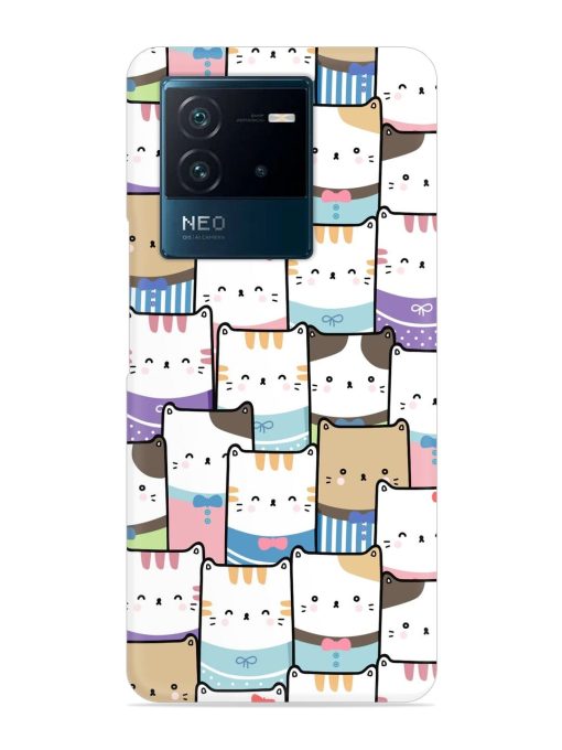 Cute Adorable Cat Snap Case for Iqoo Neo 6 (5G) Zapvi