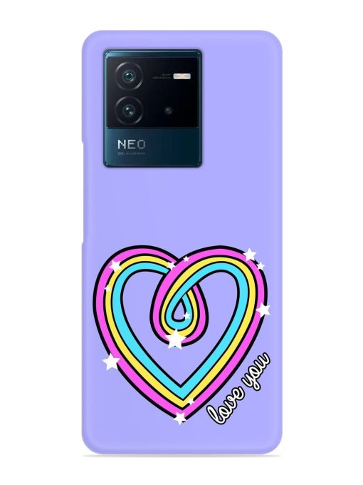 Colorful Rainbow Heart Snap Case for Iqoo Neo 6 (5G) Zapvi