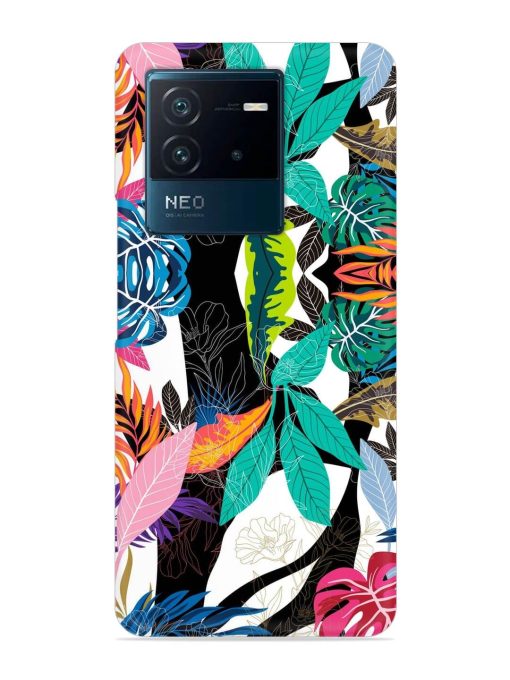 Floral Pattern Bright Snap Case for Iqoo Neo 6 (5G)