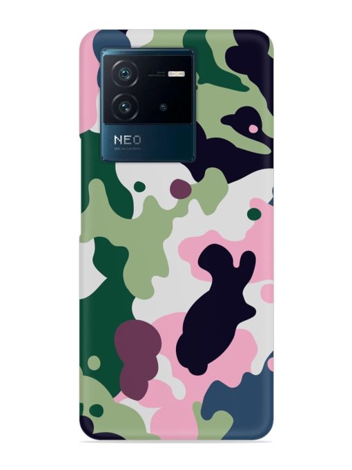 Seamless Funky Camouflage Snap Case for Iqoo Neo 6 (5G) Zapvi