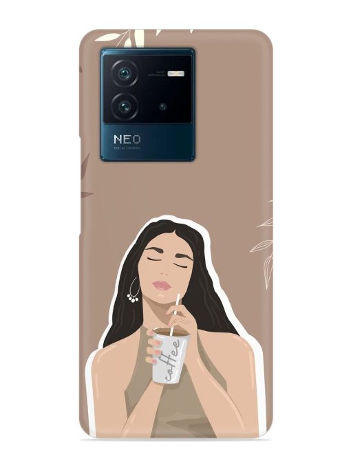 Girl With Coffee Snap Case for Iqoo Neo 6 (5G) Zapvi