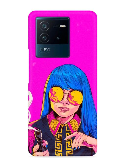 Aesthetic Anime Girl Snap Case for Iqoo Neo 6 (5G)