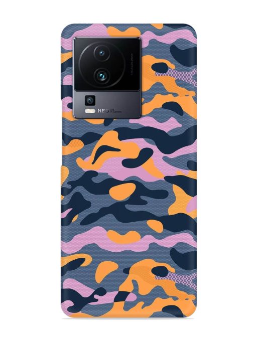 Camouflage Army Military English Orange Art Snap Case for Iqoo Neo 7 (5G) Zapvi