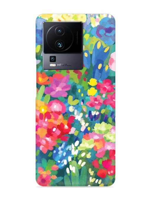 Watercolor Flower Art Snap Case for Iqoo Neo 7 (5G) Zapvi