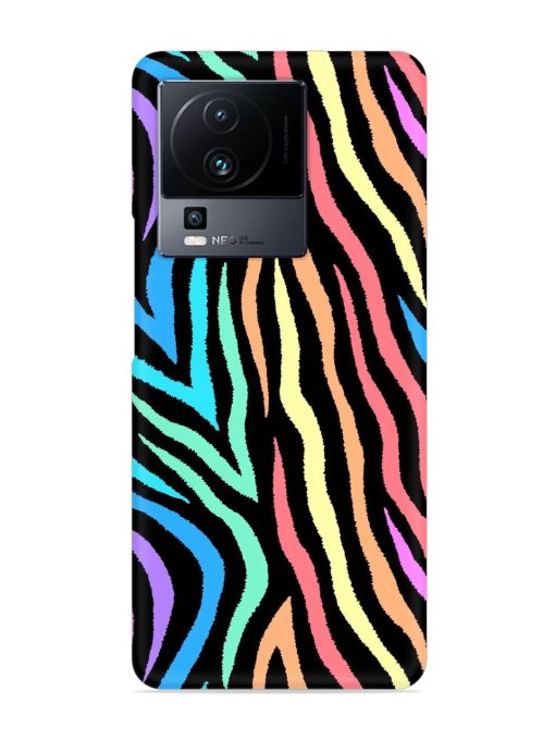 Colorful Abstract Zebra Snap Case for Iqoo Neo 7 (5G)