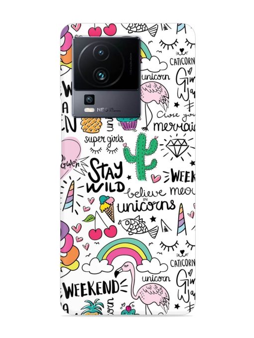 Unicorn Ice Cream Snap Case for Iqoo Neo 7 (5G)