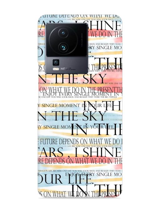 Seamless Slogans Pattern Snap Case for Iqoo Neo 7 (5G) Zapvi