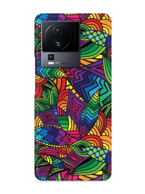 Abstract Multicolor Seamless Snap Case for Iqoo Neo 7 (5G) Zapvi