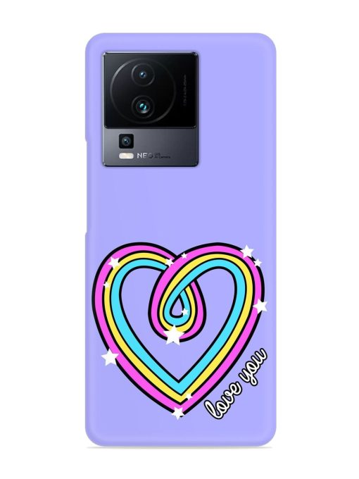 Colorful Rainbow Heart Snap Case for Iqoo Neo 7 (5G) Zapvi