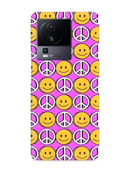 Smiley Face Peace Snap Case for Iqoo Neo 7 (5G) Zapvi