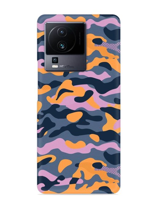 Camouflage Army Military English Orange Art Snap Case for Iqoo Neo 7 Pro (5G) Zapvi