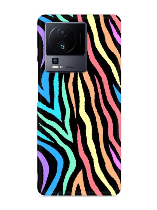 Colorful Abstract Zebra Snap Case for Iqoo Neo 7 Pro (5G) Zapvi