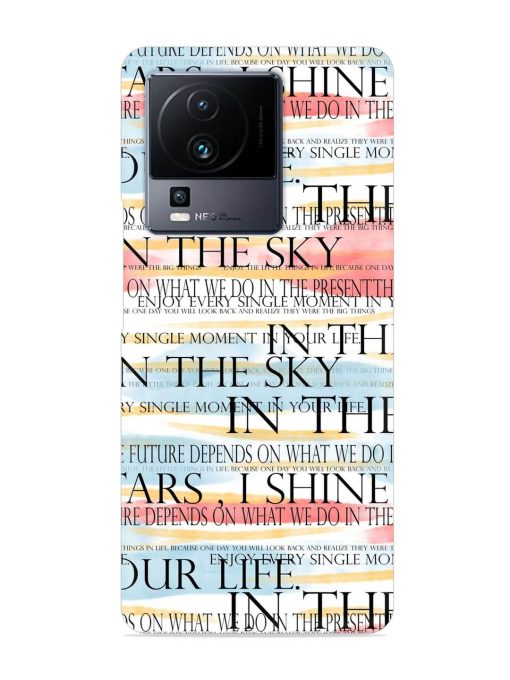 Seamless Slogans Pattern Snap Case for Iqoo Neo 7 Pro (5G)